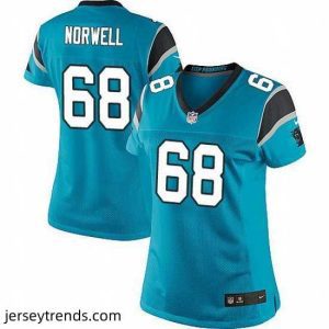 Brilliant Nike Panthers #68 Andrew Norwell Blue Team Color Stitched NFL Jersey