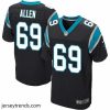 Suave Nike Panthers #69 Jared Allen Black Team Color Mens Stitched NFL Elite Jersey