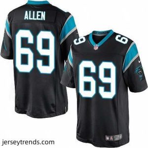 Magnificent Nike Panthers #69 Jared Allen Black Team Color Mens Stitched NFL Elite Jersey