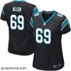 Enchanting Nike Panthers #69 Jared Allen Black Team Color Stitched NFL Jersey
