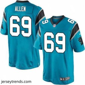 Captivating Nike Panthers #69 Jared Allen Blue Team Color Mens Stitched NFL Elite Jersey