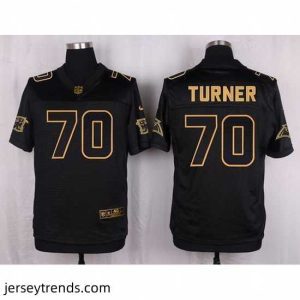 Captivating Nike Panthers #70 Trai Turner Black Mens Stitched NFL Elite Pro Line Gold Collection Jersey