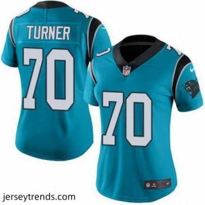 Exquisite Nike Panthers #70 Trai Turner Blue Alternate Womens Stitched NFL Vapor Untouchable Limited Jersey