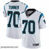 Striking Nike Panthers #70 Trai Turner White Stitched NFL Vapor Untouchable Limited Jersey