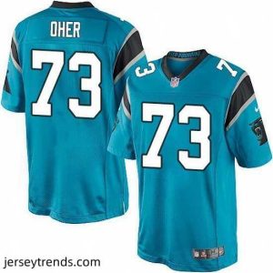 Brilliant Nike Panthers #73 Michael Oher Blue Team Color Mens Stitched NFL Elite Jersey