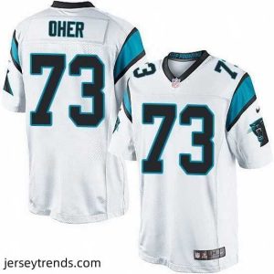 Magnificent Nike Panthers #73 Michael Oher White Team Color Mens Stitched NFL Elite Jersey
