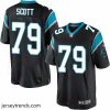 Striking Nike Panthers #79 Chris Scott Black Team Color Mens Stitched NFL Elite Jersey