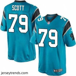 Enchanting Nike Panthers #79 Chris Scott Blue Team Color Mens Stitched NFL Elite Jersey