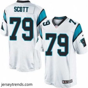 Captivating Nike Panthers #79 Chris Scott White Team Color Mens Stitched NFL Elite Jersey