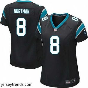 Suave Nike Panthers #8 Brad Nortman Black Team Color Stitched NFL Jersey