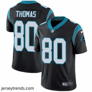 Suave Nike Panthers 80 Ian Thomas Black Vapor Untouchable Limited Jersey