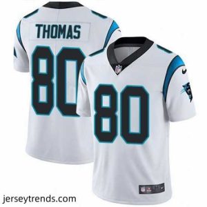 Radiant Nike Panthers 80 Ian Thomas White Vapor Untouchable Limited Jersey