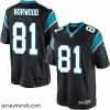 Brilliant Nike Panthers #81 Kevin Norwood Black Team Color Mens Stitched NFL Elite Jersey