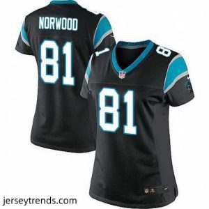 Magnificent Nike Panthers #81 Kevin Norwood Black Team Color Stitched NFL Jersey