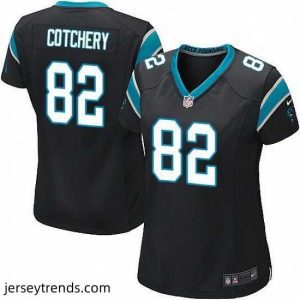 Captivating Nike Panthers #82 Jerricho Cotchery Black Team Color Stitched NFL Jersey