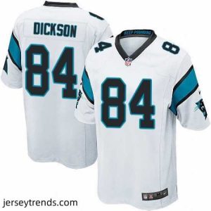 Exquisite Nike Panthers #84 Ed Dickson White Mens Stitched NFL Elite Jersey