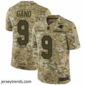 Magnificent Nike Panthers #9 Graham Gano Camo Mens Stitched NFL Limited 2018 Salute To Service Jersey