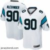 Suave Nike Panthers #90 Frank Alexander White Team Color Mens Stitched NFL Elite Jersey