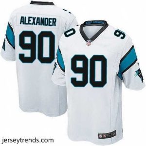 Suave Nike Panthers #90 Frank Alexander White Team Color Mens Stitched NFL Elite Jersey