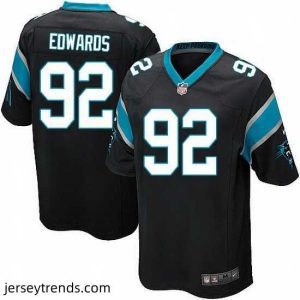 Exquisite Nike Panthers #92 Dwan Edwards Black Team Color Mens Stitched NFL Elite Jersey