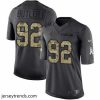 Captivating Nike Panthers #92 Vernon Butler Black Mens Stitched NFL Limited 2016 Salute to Service Jersey