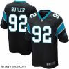 Brilliant Nike Panthers #92 Vernon Butler Black Team Color Stitched NFL Elite Jersey
