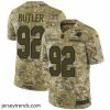 Striking Nike Panthers #92 Vernon Butler Camo Mens Stitched NFL Limited 2018 Salute To Service Jersey