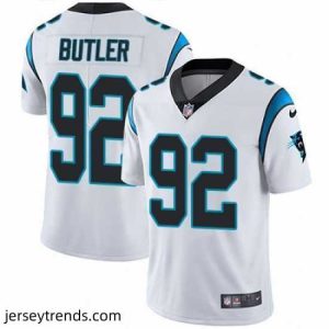 Suave Nike Panthers #92 Vernon Butler White Stitched NFL Vapor Untouchable Limited Jersey