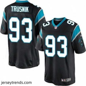 Suave Nike Panthers #93 Jason Trusnik Black Team Color Mens Stitched NFL Elite Jersey
