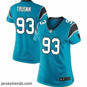 Enchanting Nike Panthers #93 Jason Trusnik Blue Team Color Stitched NFL Jersey