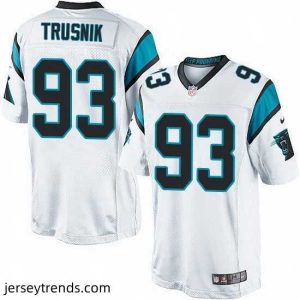 Exquisite Nike Panthers #93 Jason Trusnik White Team Color Mens Stitched NFL Elite Jersey