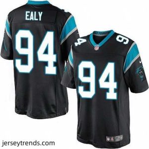 Captivating Nike Panthers #94 Kony Ealy Black Team Color Mens Stitched NFL Elite Jersey