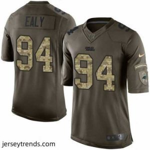 Magnificent Nike Panthers #94 Kony Ealy Green Mens Stitched NFL Limited Salute to Service Jersey