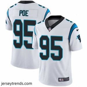 Suave Nike Panthers #95 Dontari Poe White Mens Stitched NFL Vapor Untouchable Limited Jersey