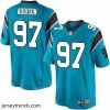 Suave Nike Panthers #97 Mario Addison Blue Team Color Mens Stitched NFL Elite Jersey
