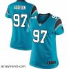 Brilliant Nike Panthers #97 Mario Addison Blue Team Color Stitched NFL Jersey