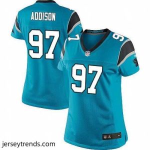 Brilliant Nike Panthers #97 Mario Addison Blue Team Color Stitched NFL Jersey