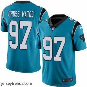 Captivating Nike Panthers 97 Yetur Gross Matos Blue Alternate Stitched NFL Vapor Untouchable Limited Jersey