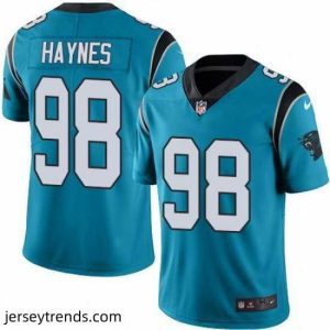 Suave Nike Panthers 98 Marquis Haynes Blue Vapor Untouchable Limited Jersey