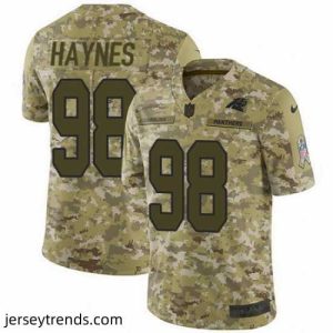 Magnificent Nike Panthers #98 Marquis Haynes Camo Mens Stitched NFL Limited 2018 Salute To Service Jersey
