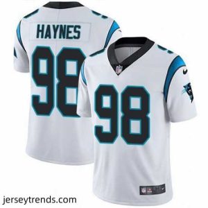 Magnificent Nike Panthers 98 Marquis Haynes White Vapor Untouchable Limited Jersey