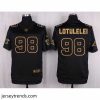 Brilliant Nike Panthers #98 Star Lotulelei Black Mens Stitched NFL Elite Pro Line Gold Collection Jersey
