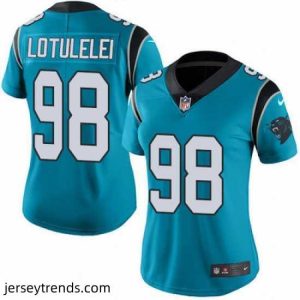 Magnificent Nike Panthers #98 Star Lotulelei Blue Alternate Womens Stitched NFL Vapor Untouchable Limited Jersey