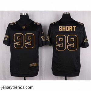 Striking Nike Panthers #99 Kawann Short Black Mens Stitched NFL Elite Pro Line Gold Collection Jersey