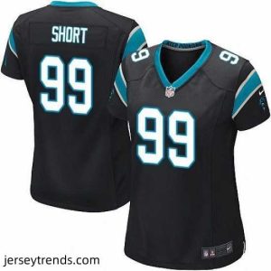 Radiant Nike Panthers #99 Kawann Short Black Team Color Womens Stitched NFL Elite Jersey
