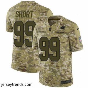 Enchanting Nike Panthers #99 Kawann Short Camo Mens Stitched NFL Limited 2018 Salute To Service Jersey
