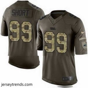 Captivating Nike Panthers #99 Kawann Short Green Mens Stitched NFL Limited Salute to Service Jersey