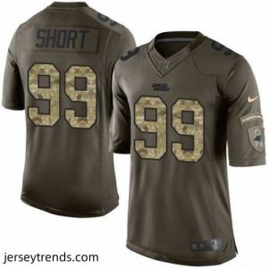 Magnificent Nike Panthers #99 Kawann Short Green Stitched NFL Limited Salute to Service Jersey