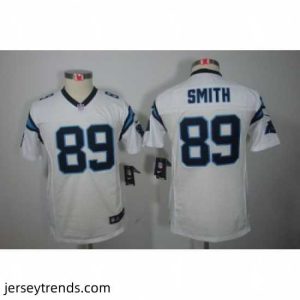 Radiant Nike Carolina Panthers #89 Smith White Color[Limited Jerseys]