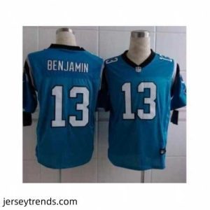 Captivating Nike carolina panthers 13 Kelvin Benjamin blue game NFL Jersey